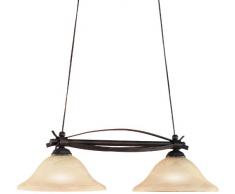 Honsel Leuchten 70532 - Lámpara de techo, cristal antiguo color alabastro, metal color marrón rojizo