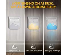 AUOPLUS Multi-Colores LED Luz Nocturna Infantil,Lámpara Quitamieda de pared para Niños con Sensor Crepuscular,Control Táctil,luz de Ambiente para Habitación Bebé,Dormitorio,Sala,Garaje,Baño,Pasillos
