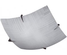 Honsel 23792 - Lámpara de techo con decoraciones, metal y cristal blanco