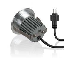 parlat LED lámpara empotrable en el suelo BODES para el exterior, blanca cálida, 65lm, mate, redondo, 50mm Ø