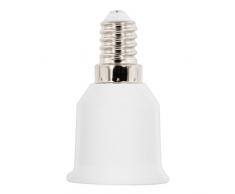 kwmobile 4x casquillo de lámpara adaptador conversor montura E14 a casquillo E27 para lámparas LED, halógena y de ahorro energético