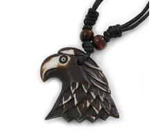 Acrílico Unisex Eagle lámpara de techo colgante con cordón de algodón encerado negro - y ajustable