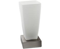 Paulmann 77037 Jenni - Lámpara de mesa de metal y cristal (E14, máx. 40 W, 230 V), color níquel satinado y ópalo