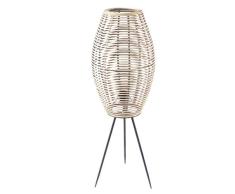 Hogar Deco - Lámpara de pie (ratán y Metal, 87 cm)