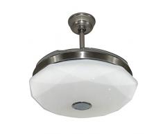 TODOLAMPARA - Ventilador DE Techo LED Modelo Jazz con Altavoz, ASPAS Plegables Y LUZ Regulable