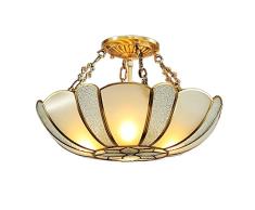 YAN Jun E27 luz de Techo de luz de Cristal, luz de araña de Bronce Completa Europea del Dormitorio, luz de la Sala de Estar, luz del balcón, lámpara 50x45cm