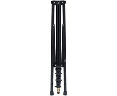 Rollei Pro Flash Stand Traveler 215 cm - Trípode de Lámpara de Aluminio, para Flashes de Estudio, Altura regulable da 57 cm hasta 215 cm, Capacidad de carga máx. 3 kg - Negro
