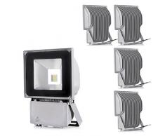 5X Cool white 100W Proyector de iluminaciš®n focos de luz blanca fršªa IP65 LED