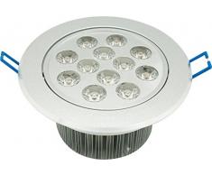Garza Lighting - Foco Downlight LED empotrable de alta potencia 12W , luz cálida 2700K