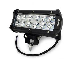 Safego C36W SP 1 1X 7Inch 36W Led Luz de Trabajo 12 Led Lámpara Trabajo Bar Foco Proyector Iluminacion Conducción Led Faros Coche Luz Auto Moto Camión Campo A Través del del Carro Coches Barco Spot