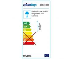 Relaxdays Lámpara de pie LED, Diseño Moderno, Original, Iluminación de Interior, Metal, 180 x 33 cm, Plateado