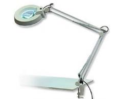 Laron S3201 - Lámpara de mesa con lupa para manicura (aumento de 8 dioptrías, diámetro del vidrio 12 cm)