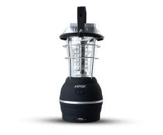 AGPTEK Solar Farol de Camping, Luz de Camping LED con 5 Modo de Recarga - Mano Dynamo, Solar, USB, Coche, Super Brillante, Energía de Emergencia Lámpara, sin AC Adapter