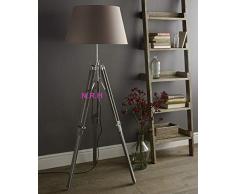 Lámpara de pie vintage clásica gris trípode náutica lámpara de suelo lámpara de decoración del hogar
