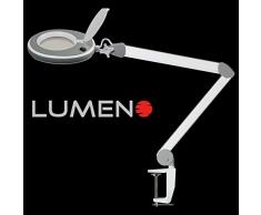 Lumeno 821X Lámpara Lupa LE, lámpara de Trabajo lámpara cosmética, Brillo Ajustables y Lente crisatlino Ayuda de Lectura, lámpara de Aumento 5 dioptrías
