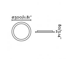 Faro Barcelona Ami 63398 - Plafón (bombilla incluida) LED, 15W, cuerpo de metal y aluminio difusor pvc