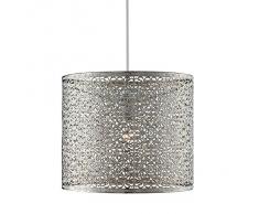 Lighting Collection 700035 - Lámpara de techo (60 W, no electrificada, cromo), metal, plata