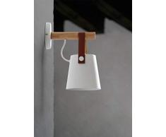 Apliques de Pared, Lámpara de Pared, Bañadores de pared, Madera Interior Iluminación de Pared Moderna para Hogar Decoración Sala de Estar Dormitorio Estudio de Cabecera Porche Pasillo (Blanco)