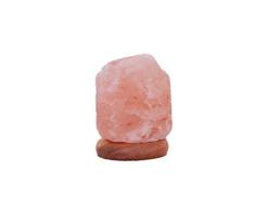 Lámpara de sal del Himalaya lámpara de sal de roca de cristal de forma natural base de madera de alta calidad luz ajustable exquisitos regalos de alta gama (USB natural)