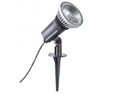 RZB - Foco led para jardín (IP 44, E27, 950 lm, 2800 K, 35 x 12 cm, cálida luz blanca), color negro 721691003