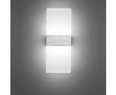 Maxmer Apliques de Pared Luz de Pared Lámpara de Aluminio LED La Iluminación de Dormitorio, Studio, Hogar Decoración, Porche, Blanco Frío, 6w
