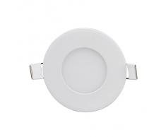 chendongdong 9 W White Panel LED redonda empotrada Focos luz de techo abajo luz Thin Flat Panel de luz blanco cálido, E27, 9.00 wattsW 220.00 voltsV