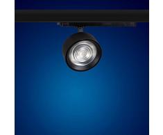 Mextronic FLOW-B - Foco LED de 3 fases para rieles de corriente, 28 W, luz blanca cálida para sistema de raíles