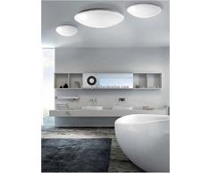 Mantra - Plafón de techo circular con casquillo E27 x 5 Max 15 Watios colección Zero, color Blanco