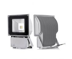 Pack of 2,Cool white 100W Proyector de iluminación focos de luz blanca fría IP65 LED