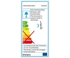 Faro Barcelona 33346 - POLARIS Ventilador de techo con luz LED, Blanco con motor DC