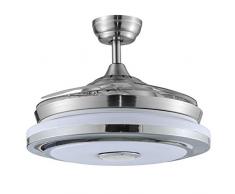TODOLAMPARA - Ventilador DE Techo LED Modelo Solano con Altavoz ASPAS Plegables