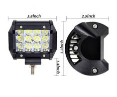 Focos LED Tractor Barra de luz LED 4Inch Luces de trabajo LED 36W Luces de punto de hilera triple Luces de conducción for todo terreno Faros adicionales