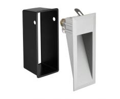 parlat LED lámpara de escalera lámpara empotrable en la pared para el exterior, angular, blanca cálida, 230V