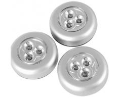 3 x 3 LEDs Luz Lámpara Fácil para Armario Coche Cajón