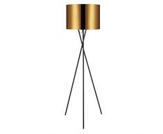 Versanora Vn-L00001-Eu Cara Lámpara de Pie Tripod, 50 W, Dorado/Negro, 19.68 x 22.83 x 62.2