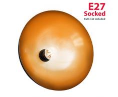 B.K.Licht Set de lámparas de techo colgantes para interiores, requieren bombilla E27 LED, max. 60 W, 230 V, índice de protección IP20, color negro y dorado