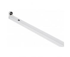 Luz Regleta Para Tubo 1xt8 Led Malaca 120cm Blanca Interconectable