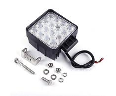 10 Focos de Trabajo LED de 48W, 12V 24V, Faro de Marcha Atrás, IP67, 6500K, 4320 Lúmenes