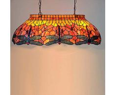 XNCH Estilo de Tiffany araña de Arte Color Cristal Lámpara de suspensión Luces de Billar E27 x 4