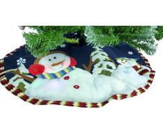 48" falda de árbol de Navidad muñeco de nieve con luz LED cambio de color