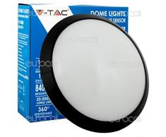 V-TAC 4981 Negro, Blanco iluminación de techo - Lámpara (Dormitorio, Oficina, Negro, Blanco, IP66, Empotrada, Alrededor, 1 bombilla(s))