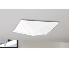 iBERGADA ILUMINACIÓN - Lámpara de techo Plafón de Tela Elástica - Aspa 50x50 color Blanco