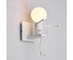 Aplique decorativo moderno y simple para habitación infantil, casquillo de lámpara E27, 1 máx.. 60 W