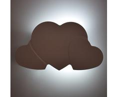 Lampara de pared infantil Corazones (Blanco)