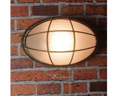 antiguo Barco rústico Lámpara Lámpara De ExteriorAMSTERDAM en oro/E27 hasta 60 W IP44/außenwand lámpara nostalgisch iluminación exterior Patio Jardín