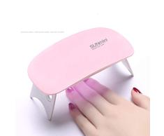 SUNmini 6W LED UV secador de uñas lámpara de secado rápido portátil Manicura/pedicura 2 ajustes de tiempo 45 s/60 s lámpara UV con USB
