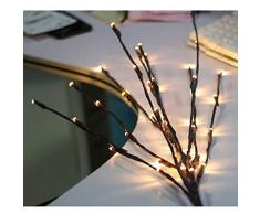 Rama de luz con forma de rama creativa, luces para árboles decorativos, plegables, luz de rama impermeable para LED adecuada para el ambiente para iluminación decorativa, bodas, 2 unidades