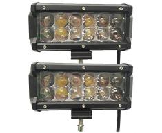 Leetop 2X 36W 90 Grados LED Faro de Trabajo LED Luz de lnundación Proyector de Luz 4D Ojo de Pez LED IP67 Impermeable Luz Lámpara Iluminación para Camiones