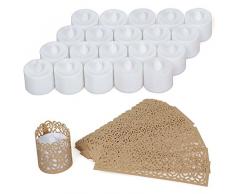 Avery Granero 20 Piezas Naranja Luz Parpadeante Efecto decorativo plástico led vela juego