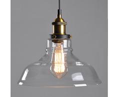 E27 de vidrio ámbar de la lámpara de techo de montaje de sombra retro del pendiente de la luz de la lámpara